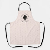 Baker's Cupcake Logo Roze Zwart Product Label Schort (Voorkant)