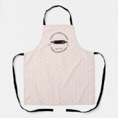Baker's Cupcake Logo Roze Zwart Product Label Schort (Voorkant)