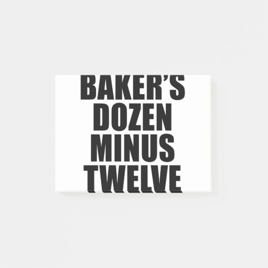 Baker's Dozen Minus Twelve Funny T-Shirt Post-it® Notes (Voorkant)