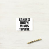 Baker's Dozen Minus Twelve Funny T-Shirt Post-it® Notes (Op bureau)