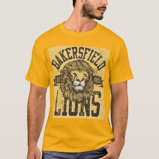 Bakers Field Est. 1812 Lion T-Shirt (Voorkant)