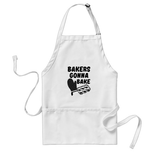 Bakers Gonna Bake grappige apron Standaard Schort (Voorkant)