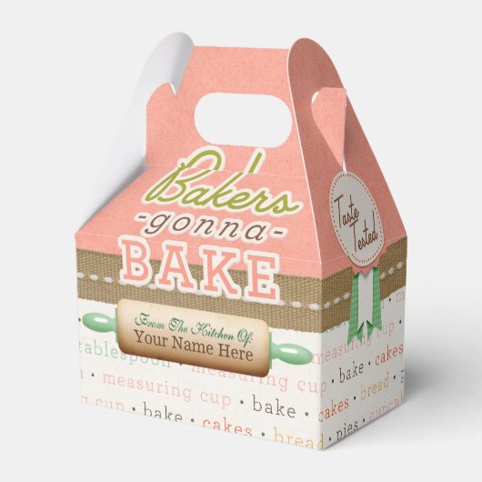Bakers Gonna Bake Personalized Favor Boxes Bedankdoosjes (Voorkant Zijde)