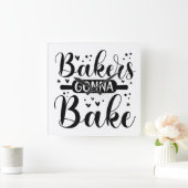 Bakers Gonna Bake Vierkante Klok (Huis)