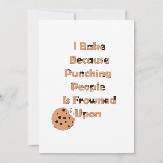 Baker's Humor: Ik bak omdat ik mensen sla Kaart (Voorkant)