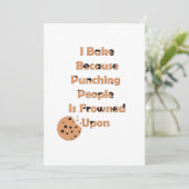 Baker's Humor: Ik bak omdat ik mensen sla Kaart (Staand voorkant)