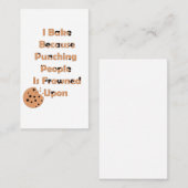 Baker's Humor: Ik bak omdat ik mensen sla Visitekaartje (Voorkant / Achterkant)