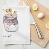 Baker's ingrediënten tijd om te koken theedoek (Quarter Fold)