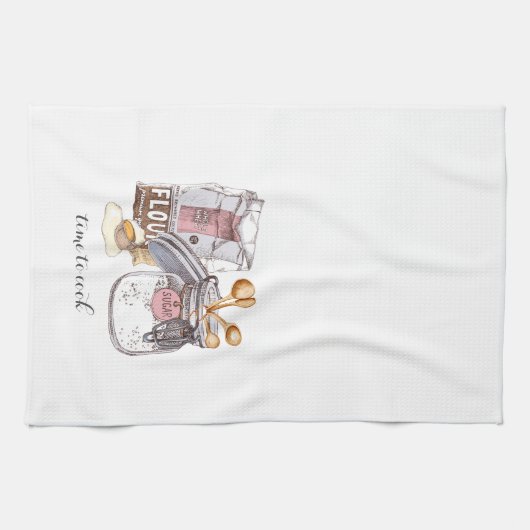 Baker's ingrediënten tijd om te koken theedoek (Horizontaal)