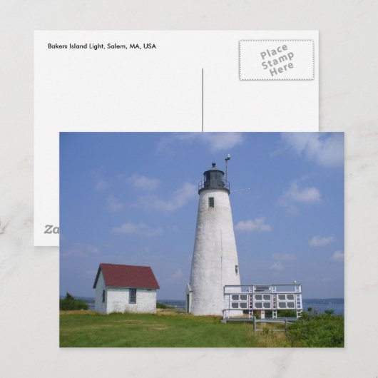 Bakers Island Light Briefkaart (Voorkant / Achterkant)