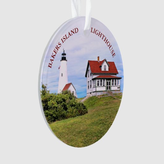 Bakers Island Lighthouse, MA Ornament (voorkant)