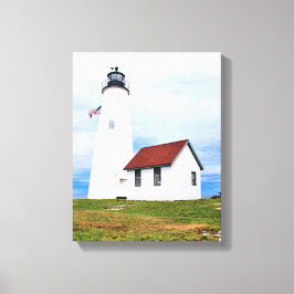 Bakers Island Lighthouse MA Wrapped Canvas