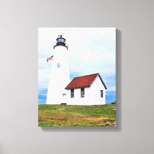 Bakers Island Lighthouse MA Wrapped Canvas (Voorkant)