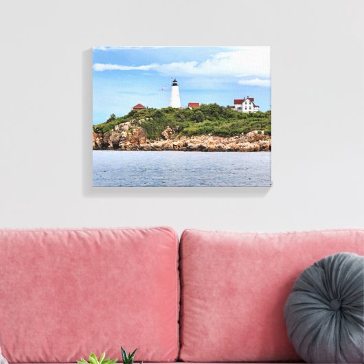 Bakers Island Lighthouse MA Wrapped Canvas (Insitu (Woonkamer))