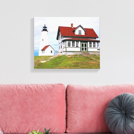 Bakers Island Lighthouse MA Wrapped Canvas (Insitu (Woonkamer))