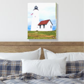 Bakers Island Lighthouse MA Wrapped Canvas Afdruk (Insitu (Slaapkamer))