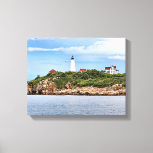Bakers Island Lighthouse MA Wrapped Canvas Afdruk