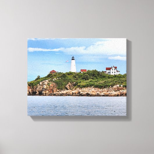 Bakers Island Lighthouse MA Wrapped Canvas Afdruk (Voorkant)