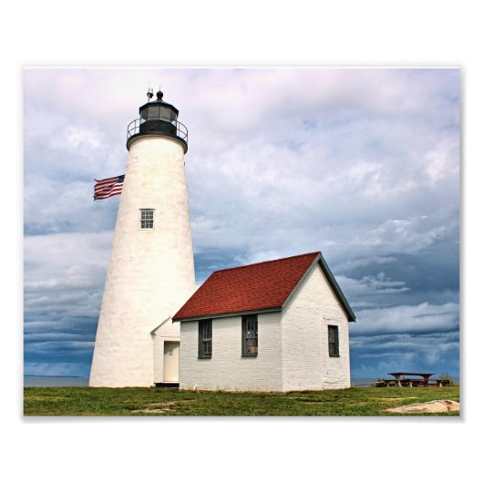 Bakers Island Lighthouse Massachusetts Foto Afdruk (Voorkant)