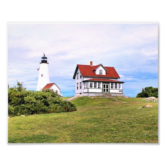 Bakers Island Lighthouse Massachusetts Foto print Afdruk (Voorkant)