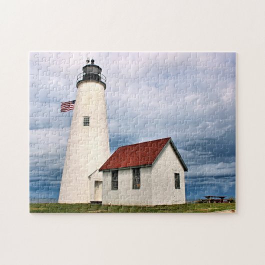 Bakers Island Lighthouse, Massachusetts MA Puzzle Legpuzzel (Horizontaal)