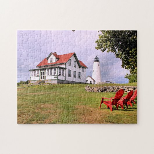 Bakers Island Lighthouse, Massachusetts MA Puzzle Legpuzzel (Horizontaal)