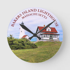 Bakers Island Lighthouse Massachusetts Wall Clock Ronde Klok