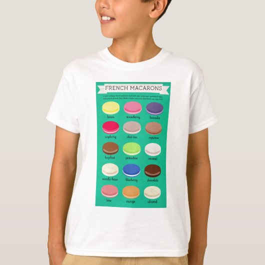 Baker's Joy Collectie: Franse Macarons T-shirt (Voorkant)