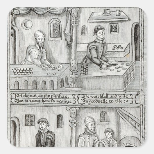 Bakers of York A.D., 1595-96 Vierkante Sticker (Voorkant)