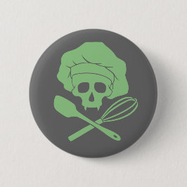 Baker's Skull met Toque Ronde Button 5,7 Cm