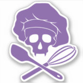 Baker's Skull met Toque Sticker (Voorkant)