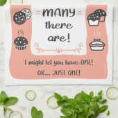 Baker's Tea Towel Gift Mum, Nan, Naam (Perzik) Theedoek (Gevouwen)