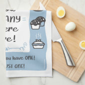 Baker's Tea Towel Nanna, Mama, Pap Gift (Blauw) Theedoek (Quarter Fold)