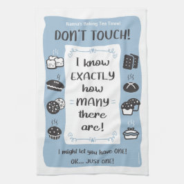 Baker's Tea Towel Nanna, Mama, Pap Gift (Blauw) Theedoek