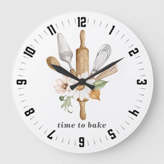 Baker's Tools Utensils Large Clock Grote Klok (Voorkant)