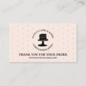 Baker's Utensils Roze Zwart Bedankt Informatiekaartje (Voorkant)