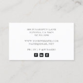 Baker's Visitekaartje met roze gouden Logo (Achterkant)