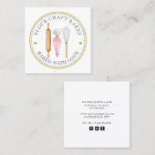 Baker's Visitekaartje met roze gouden Logo (Voorkant / Achterkant)