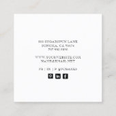 Baker's Visitekaartje met roze gouden Logo (Achterkant)