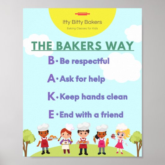 Baker's Way-Poster Poster (Voorkant)