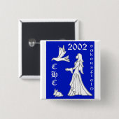 Bakersfield 2002 vierkante button 5,1 cm (Voorkant /achterkant)