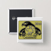 Bakersfield 2010 vierkante button 5,1 cm (Voorkant /achterkant)