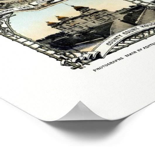 Bakersfield, CA Panoramic Map - 1901 Poster (Hoek)