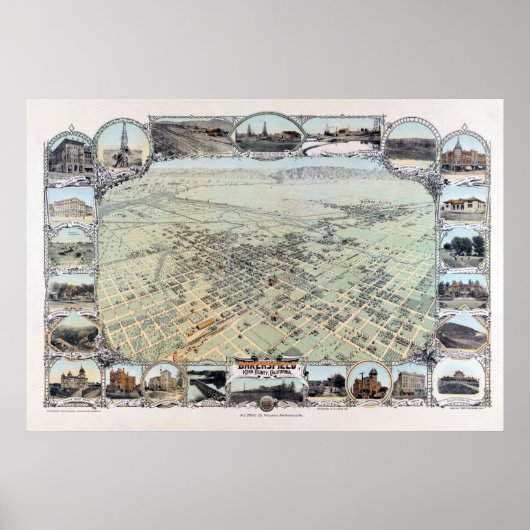 BakersField California 1901 Vintage Poster (Voorkant)