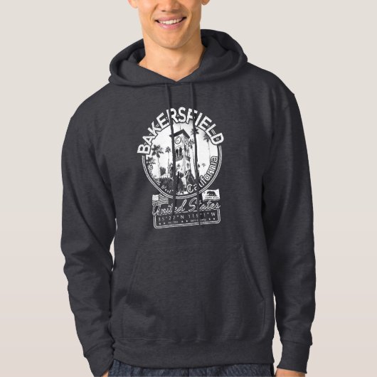BAKERSFIELD CALIFORNIA BEALE MEMORIAL CLOCK TOWER HOODIE (Voorkant)