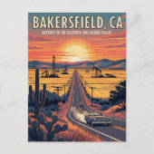 Bakersfield California Central Valley Briefkaart (Voorkant)