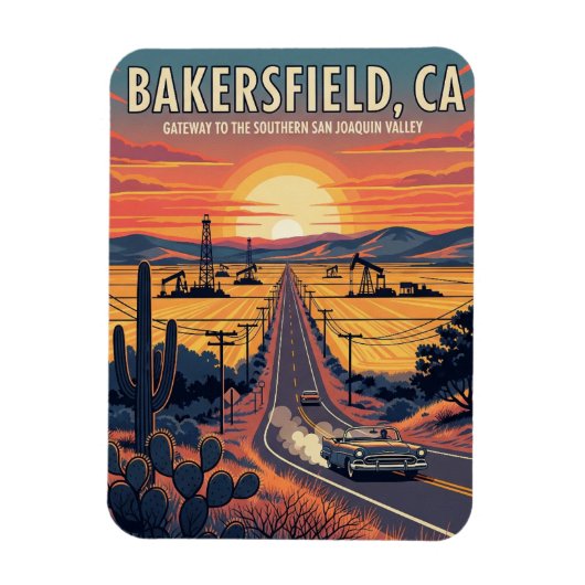 Bakersfield California Central Valley Magneet (Verticaal)