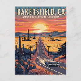 Bakersfield California Centrale Vallei Briefkaart