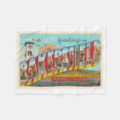 Bakersfield California, groot Letter-Briefkaart Fleece Deken (Voorkant (Horizontaal))