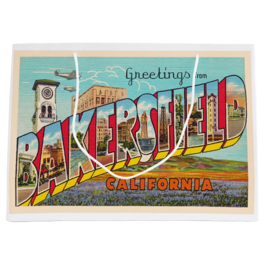 Bakersfield California, groot Letter-Briefkaart Groot Cadeauzakje (Voorkant)